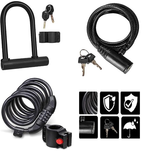 Bike lock cycle - lock, motorbike